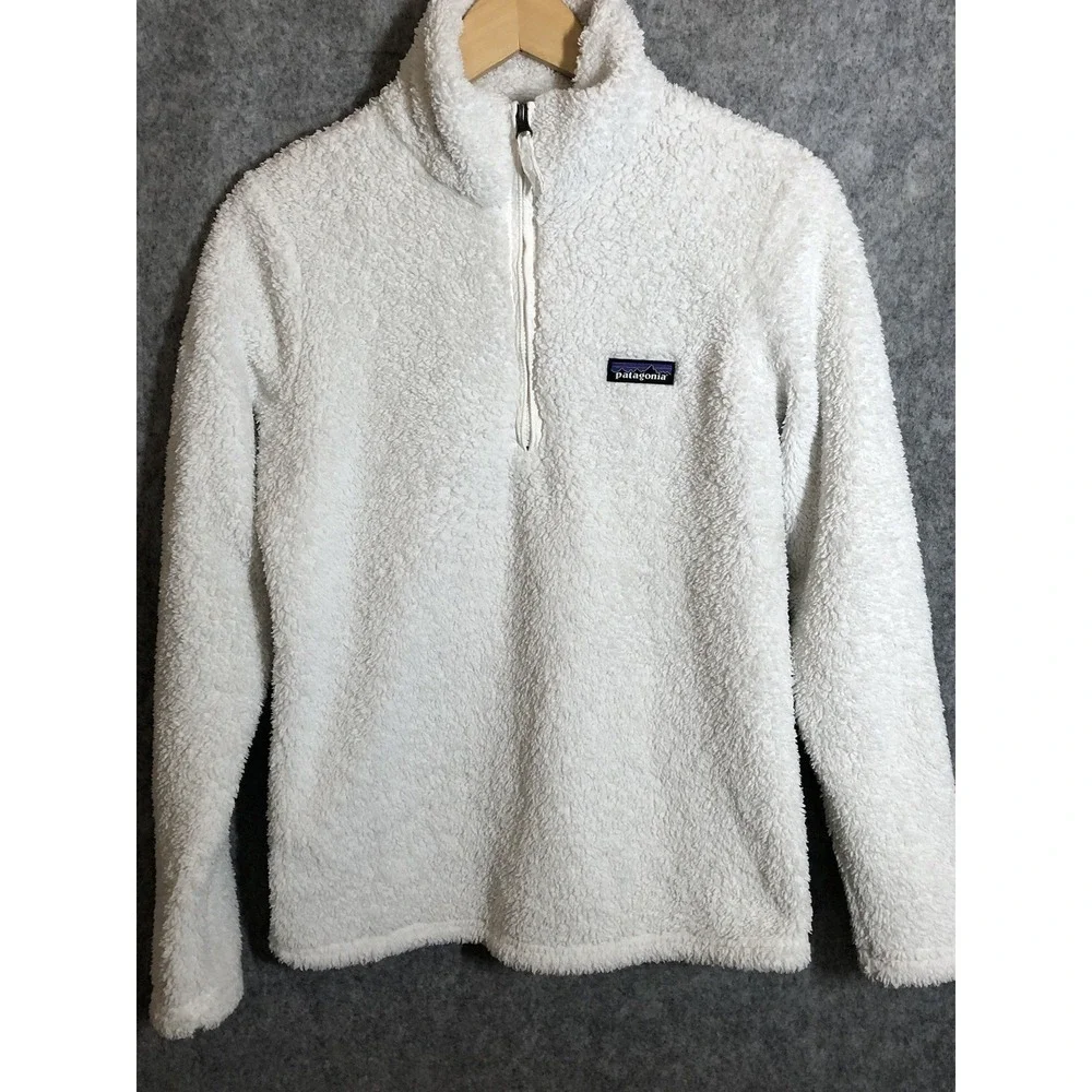 Patagonia Jacket Womens Small White Los Gatos Fuzzy Fleece Camping Outdoor